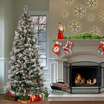 9 Foot Flocked / Frosted Branches Christmas Trees You'll  - Wayfair